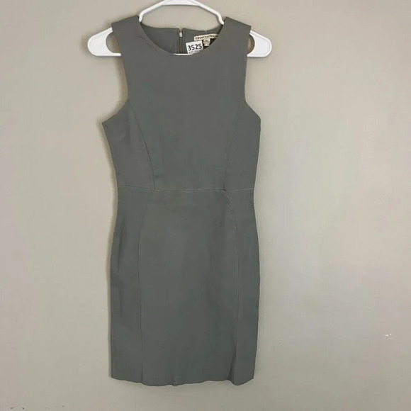 Twenty8Twelve Women Gray Mini Dress 40 Lambs Leather Sleeveless by Sienna Miller - Picture 5 of 12